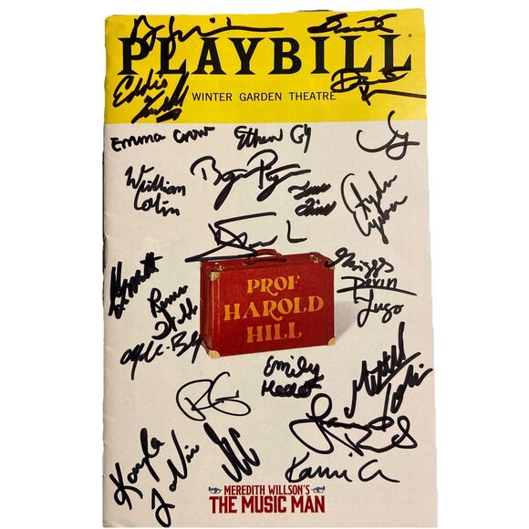 The Music Man January 2023 Cast Signed Playbill Hugh Jackman Winter Garden Rare - Picture 1 of 10